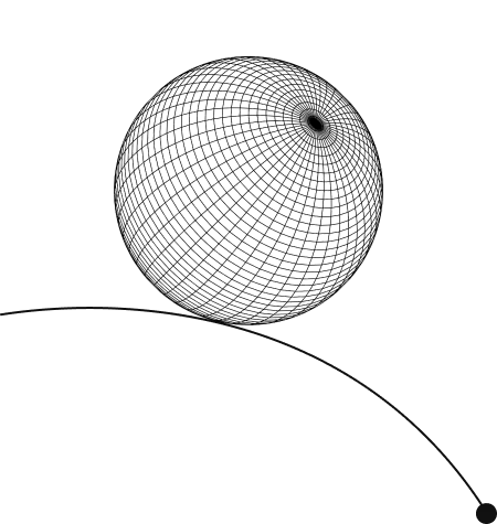 A minimalist line drawing beautifully intertwines a large black arc with a smaller one, creating an abstract composition reminiscent of the seamless strategies in digital marketing against a crisp white background.